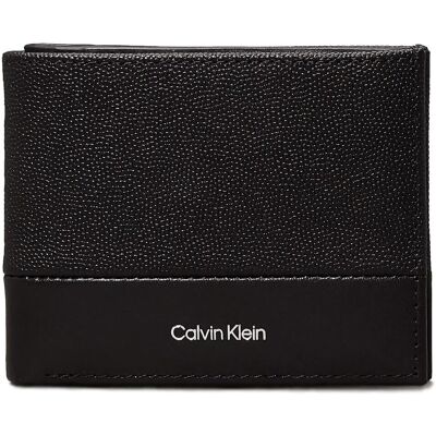 Portfel męski CALVIN KLEIN poziomy czarny skóra naturalna na karty i monety RFiD Portfel męski CALVIN KLEIN poziomy czarny skóra naturalna na karty i monety RFiD