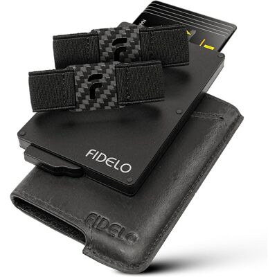 Inny producent Portfel Męski Fidelo Skórzany Szary Etui Na Karty Klipsy Blokada Rfid Inny producent Portfel Męski Fidelo Skórzany Szary Etui Na Karty Klipsy Blokada Rfid