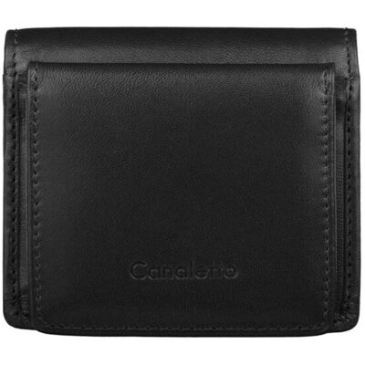 Czarny męski portfel skórzany Canaletto z garbowanej roślinnie skóry i RFID – elegancja, funkcjonalność i bezpieczeństwo PM1008s163 GR RFID Czarny męski portfel skórzany Canaletto z garbowanej roślinnie skóry i RFID – elegancja, funkcjonalność i bezpieczeństwo PM1008s163 GR RFID