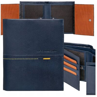Inny producent PORTFEL MĘSKI SKÓRZANY GRANATOWY SKÓRA NATURALNA PIONOWY OCHRONA RFID 221C Inny producent PORTFEL MĘSKI SKÓRZANY GRANATOWY SKÓRA NATURALNA PIONOWY OCHRONA RFID 221C
