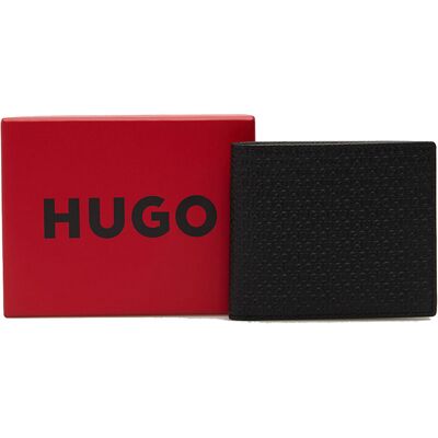 Portfel męski skórzany HUGO BOSS poziomy skóra naturalna czarny Portfel męski skórzany HUGO BOSS poziomy skóra naturalna czarny