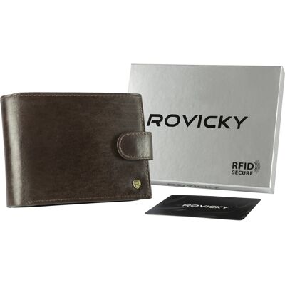 Rovicky Portfel męski skórzany N61L-RVT-3203 D.Brown Rovicky Portfel męski skórzany N61L-RVT-3203 D.Brown