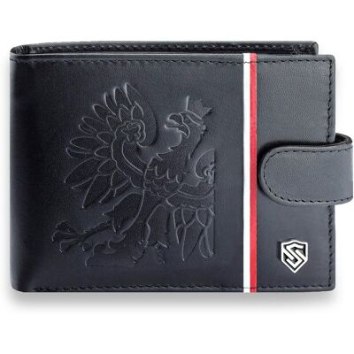 Portfel Męski Skórzany STEVENS Patriotyczny Orzeł Flaga Godło Polska RFID Rozbudowany Portfel Męski Skórzany STEVENS Patriotyczny Orzeł Flaga Godło Polska RFID Rozbudowany