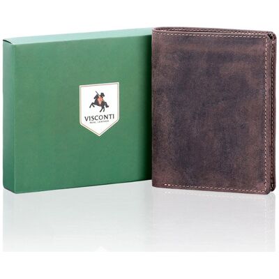 Portfel Męski Visconti Nubuk V-709 Hunter Rfid - Brązowy Ciemny Portfel Męski Visconti Nubuk V-709 Hunter Rfid - Brązowy Ciemny