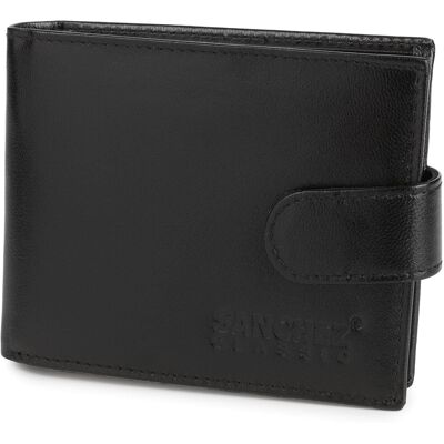 Sanchez Casual Portfel męski ze skóry z RFID Sanchez czarny Sanchez Casual Portfel męski ze skóry z RFID Sanchez czarny