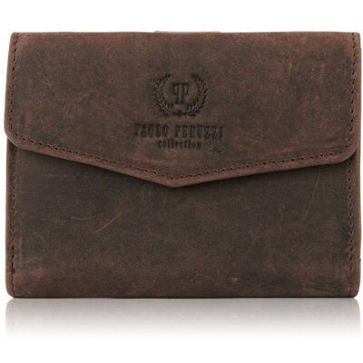 Portfel Młodzieżowy Ze Skóry Vintage Rfid Paolo Peruzzi T-35-Br Portfel Młodzieżowy Ze Skóry Vintage Rfid Paolo Peruzzi T-35-Br