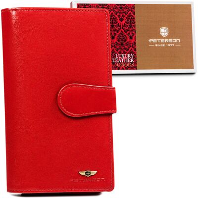 Peterson Portfel skórzany PTN 2519-BO-6686 RED Peterson Portfel skórzany PTN 2519-BO-6686 RED
