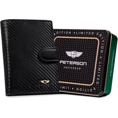 Peterson Portfel skórzany PTN 333Z-CA-6600 BLACK Peterson Portfel skórzany PTN 333Z-CA-6600 BLACK