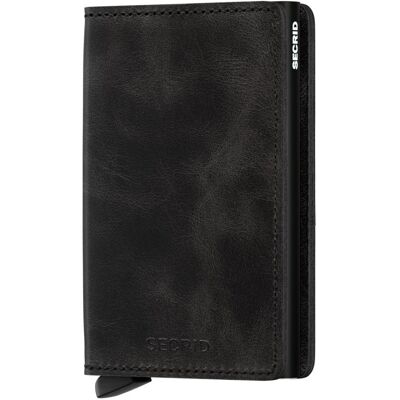 Portfel z ochroną kart RFID Slimwallet Secrid Vintage - black Portfel z ochroną kart RFID Slimwallet Secrid Vintage - black
