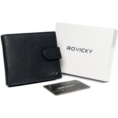 Cedar Poziomy Portfel Męski Ze Schowkiem Na Suwak, Skóra Naturalna, Rfid Stop — Rovicky Cedar Poziomy Portfel Męski Ze Schowkiem Na Suwak, Skóra Naturalna, Rfid Stop — Rovicky