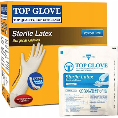 Rękawice Chirurgiczne Lateksowe Bezpudorowe Top Glove Rozm. 7.0 Rękawice Chirurgiczne Lateksowe Bezpudorowe Top Glove Rozm. 7.0