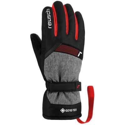 Rękawice Reusch Flash Gtx Junior Black Melange Fire Red 2025 5.5 Rękawice Reusch Flash Gtx Junior Black Melange Fire Red 2025 5.5