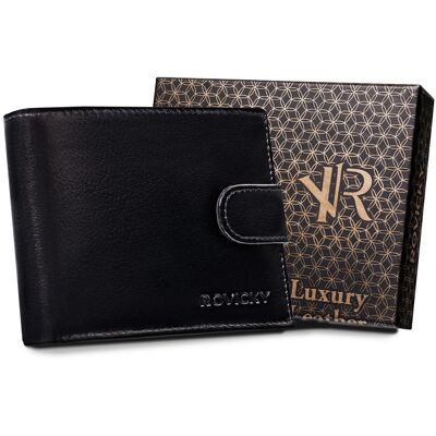 Rovicky Rovicki, Elegancki portfel męski z systemem antyskimmingowym RFID Protect Rovicky Rovicki, Elegancki portfel męski z systemem antyskimmingowym RFID Protect
