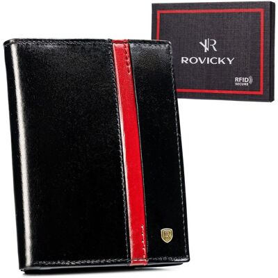 Rovicky Duży Czarny Portfel Skórzany Męski Z Ochroną Kart Rfid Rovicky Duży Czarny Portfel Skórzany Męski Z Ochroną Kart Rfid