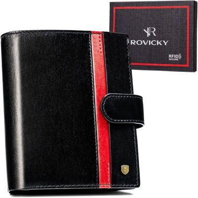 Rovicky Pojemny Męski Portfel Ze Skóry Naturalnej Rfid Rovicky Pojemny Męski Portfel Ze Skóry Naturalnej Rfid