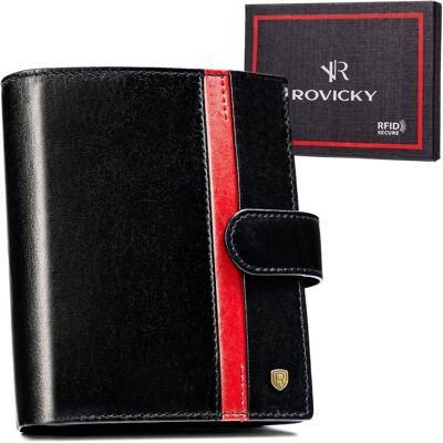 Rovicky Pojemny Męski Portfel Ze Skóry Naturalnej Rfid Rovicky Pojemny Męski Portfel Ze Skóry Naturalnej Rfid