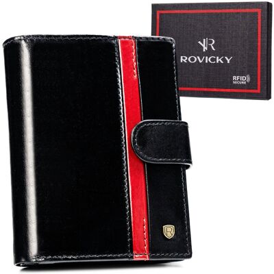 Rovicky Stylowy Portfel Męski Skórzany Mocny Z Rfid Stop Rovicky Stylowy Portfel Męski Skórzany Mocny Z Rfid Stop