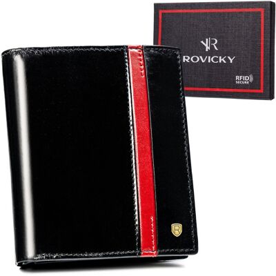 Rovicky Stylowy Portfel Męski Skórzany Skóra Naturalna Rovicky Stylowy Portfel Męski Skórzany Skóra Naturalna