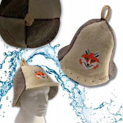 Inny producent SAUNA KAPELUSZ - CZAPKA DO SAUNY 100% WEŁNA z Lisem W kolorze jasno-ciemnym Inny producent SAUNA KAPELUSZ - CZAPKA DO SAUNY 100% WEŁNA z Lisem W kolorze jasno-ciemnym