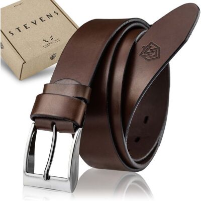 Skórzany Pasek Męski STEVENS Skóra Licowa Super Jakość Szeroki 4cm Brąz-105cm Skórzany Pasek Męski STEVENS Skóra Licowa Super Jakość Szeroki 4cm Brąz-105cm