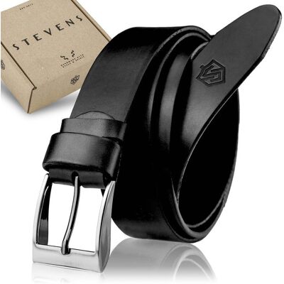 Skórzany Pasek Męski STEVENS Skóra Licowa Super Jakość Szeroki 4cm Czarny-95cm Skórzany Pasek Męski STEVENS Skóra Licowa Super Jakość Szeroki 4cm Czarny-95cm