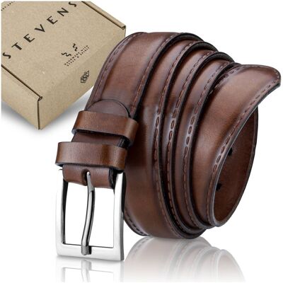 Skórzany Pasek STEVENS Skóra Licowa Super Jakość 3cm Unisex-85cm Skórzany Pasek STEVENS Skóra Licowa Super Jakość 3cm Unisex-85cm