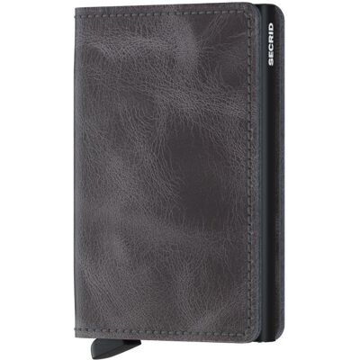 Slimwallet Secrid Ochrona Rfid Vintage - Grey / Black Slimwallet Secrid Ochrona Rfid Vintage - Grey / Black