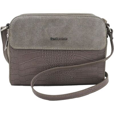 Barberini's Stylowa torebka crossbody trzykomorowa - Beżowa ciemna Barberini's Stylowa torebka crossbody trzykomorowa - Beżowa ciemna