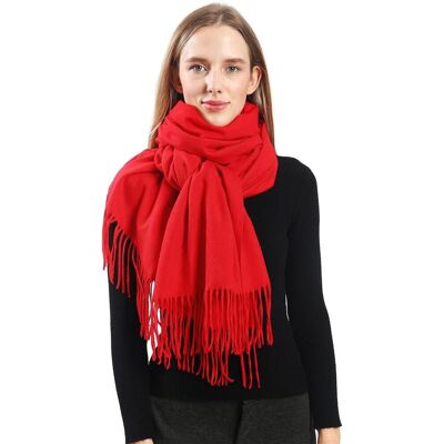 Inny producent Szal Damski Pashmina Elegancki Ciepły Zimowy Miękki Duży Modny Czerwony L Inny producent Szal Damski Pashmina Elegancki Ciepły Zimowy Miękki Duży Modny Czerwony L