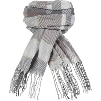 Inny producent Szal Damski Pashmina w Kratę Miękki Zimowy Ciepły Duży Modny Szary L Inny producent Szal Damski Pashmina w Kratę Miękki Zimowy Ciepły Duży Modny Szary L