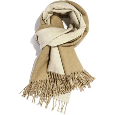 Inny producent Szal Unisex Zimowy Pashmina Dwustronny Miękki i Ciepły Camel/Beżowy L Inny producent Szal Unisex Zimowy Pashmina Dwustronny Miękki i Ciepły Camel/Beżowy L