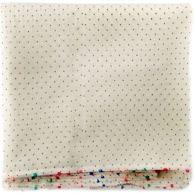 Pozostałe marki Szalik unisex Paul Smith Knot Pin Dot bawełniany jedwabny ecru w kropki Pozostałe marki Szalik unisex Paul Smith Knot Pin Dot bawełniany jedwabny ecru w kropki
