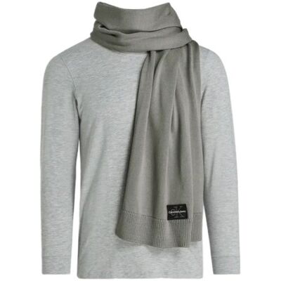 Szalik zimowy Calvin Klein CK Logo Szary - LZ04D8081G-PZE Szalik zimowy Calvin Klein CK Logo Szary - LZ04D8081G-PZE