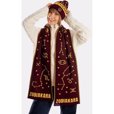Nadwyraz.com szalik zimowy ZODIAKARA z gwiezdnym haftem o prezent dla zodiakary Nadwyraz.com szalik zimowy ZODIAKARA z gwiezdnym haftem o prezent dla zodiakary