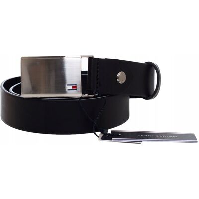 Tommy Hilfiger Plaque Belt Adj 3,5 Cm Pasek Do Spodni Black Am0Am01995 002 95 Tommy Hilfiger Plaque Belt Adj 3,5 Cm Pasek Do Spodni Black Am0Am01995 002 95