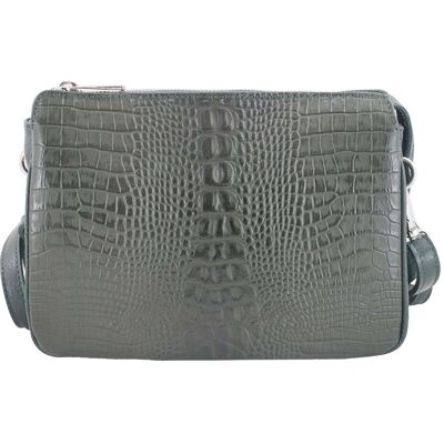 Barberini's Torebka damska z motywem CROCO - Zielona ciemna Barberini's Torebka damska z motywem CROCO - Zielona ciemna
