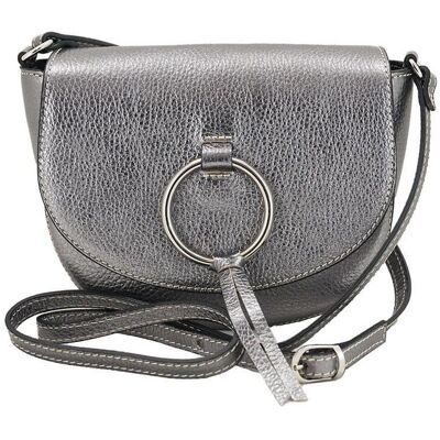 Barberini's Torebka listonoszka stylizowana Srebrna ciemna Barberini's Torebka listonoszka stylizowana Srebrna ciemna