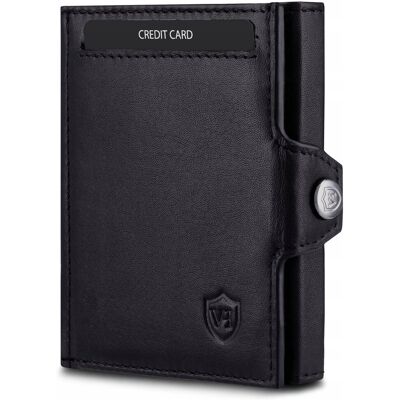 Inny producent VON HEESEN Portfel Slim RFID Ochrona Dla Mężczyzn i Kobiet Czarny Inny producent VON HEESEN Portfel Slim RFID Ochrona Dla Mężczyzn i Kobiet Czarny