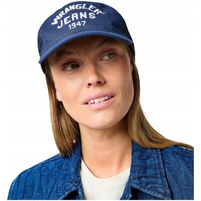 Wrangler TRUCKER CAP Navy regulowana damska czapka z daszkiem bejsbolówka Wrangler TRUCKER CAP Navy regulowana damska czapka z daszkiem bejsbolówka