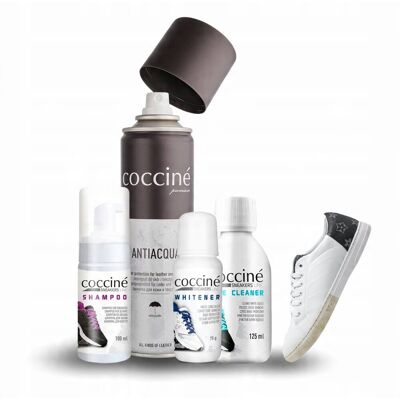 Coccine Zestaw Do Czyszczenia Obuwia Sneakersów 4w1 Pasta Biała Impregnat Cleaner Coccine Zestaw Do Czyszczenia Obuwia Sneakersów 4w1 Pasta Biała Impregnat Cleaner