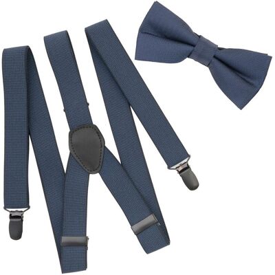 Inny producent Zestaw Granatowa muszka i szelki L9806 Inny producent Zestaw Granatowa muszka i szelki L9806
