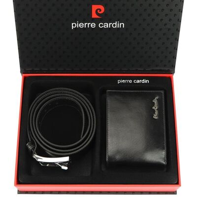 Zestaw Pierre Cardin Portfel + Pasek Męski Zg-103 130 Czarny Zestaw Pierre Cardin Portfel + Pasek Męski Zg-103 130 Czarny