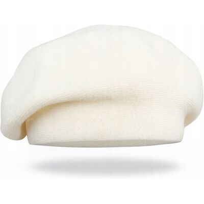 Majka Zimowy Elegancki Ocieplany Stylowy Beret Damski Na Zimę 70% Wełna Mleczny Majka Zimowy Elegancki Ocieplany Stylowy Beret Damski Na Zimę 70% Wełna Mleczny