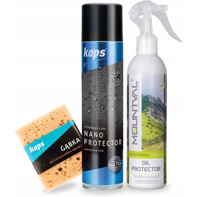 Kaps 3w1 Impregnat Do Butów Trekkingowych Z Nano Protectorem I Gąbką Zestaw Kaps 3w1 Impregnat Do Butów Trekkingowych Z Nano Protectorem I Gąbką Zestaw