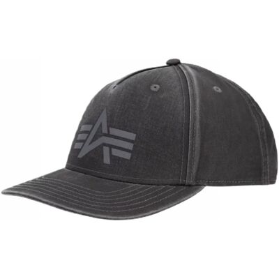Czapka Alpha Industries Dye To Match Logo 268917 03 - Czarna Czapka Alpha Industries Dye To Match Logo 268917 03 - Czarna