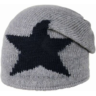 Czapka Beanie Szara Z Nadrukiem Gwiazdy Doll R.53 Czapka Beanie Szara Z Nadrukiem Gwiazdy Doll R.53