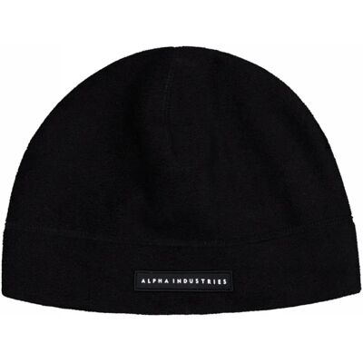 Czapka Zimowa Alpha Industries Polar Beanie Rubber Logo 258900 03 - Czarna Czapka Zimowa Alpha Industries Polar Beanie Rubber Logo 258900 03 - Czarna