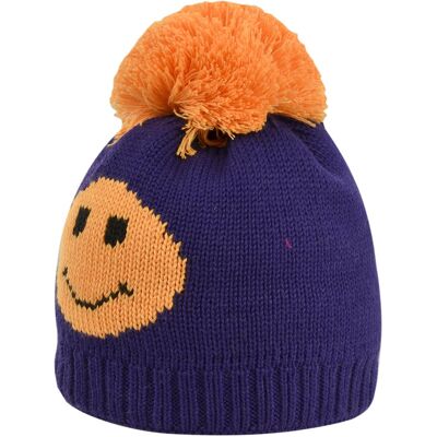 Czapka Zimowa Z Pomponem I Emotką Granatowa Doll R.55 Czapka Zimowa Z Pomponem I Emotką Granatowa Doll R.55