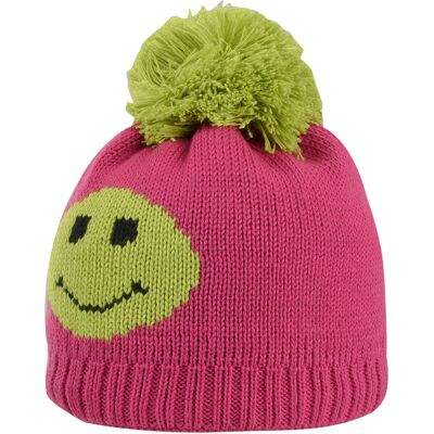 Czapka Zimowa Z Pomponem I Emotką Różowa Doll R.57 Czapka Zimowa Z Pomponem I Emotką Różowa Doll R.57