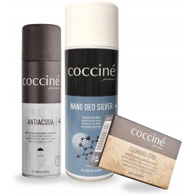 Coccine Gumka Czyścik Do Butów Z Dezodorantem Deo Silver I Impregnatem Zestaw 3w1 Coccine Gumka Czyścik Do Butów Z Dezodorantem Deo Silver I Impregnatem Zestaw 3w1